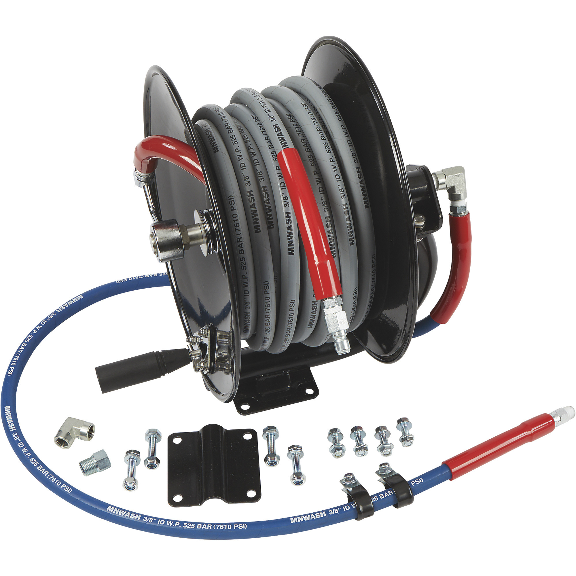 NorthStar Pressure Washer Hose Reel, 3/8in. x 100ft. Capacity, 5000 PSI